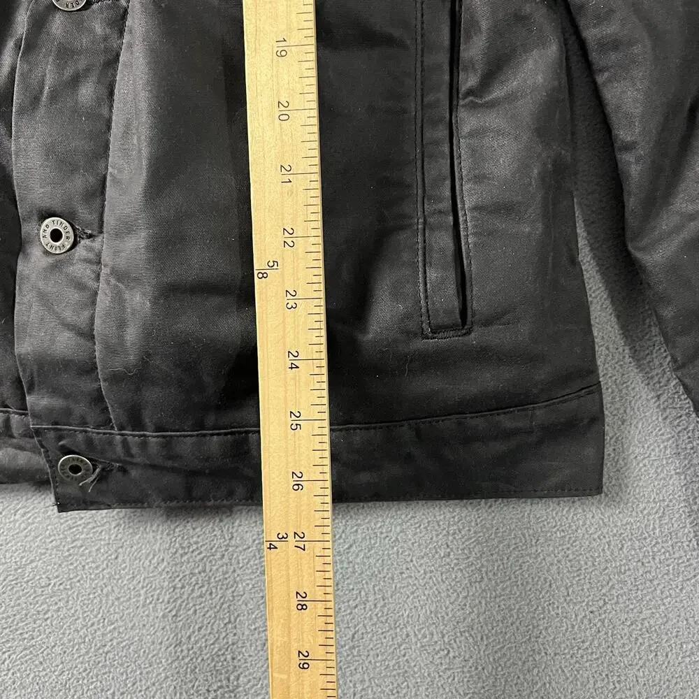 Flint and Tinder Jacket Mens Medium Gray Waxed Trucker Flannel Lined Huckberry